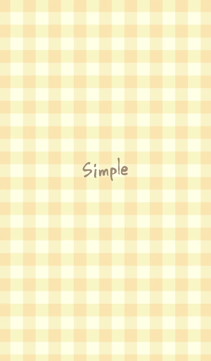 [LINE着せ替え] ギンガムチェック イエローの画像1
