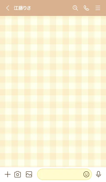 [LINE着せ替え] ギンガムチェック イエローの画像3