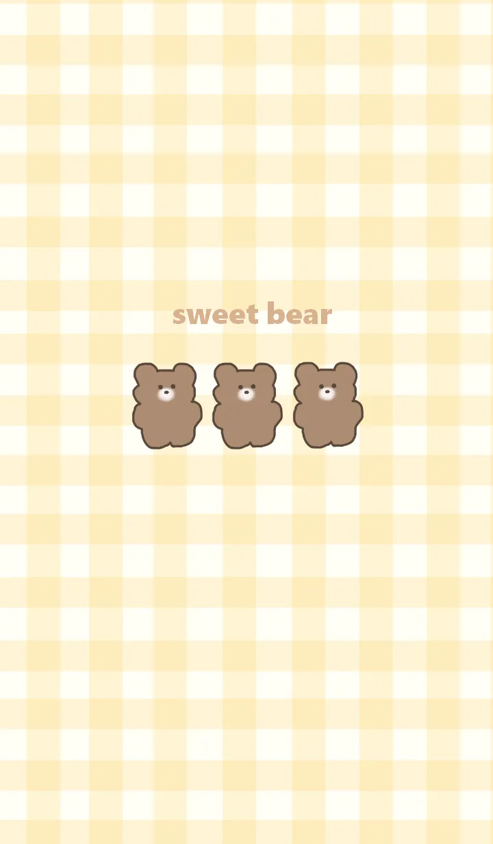 [LINE着せ替え] sweet bear -ivory yellow-の画像1