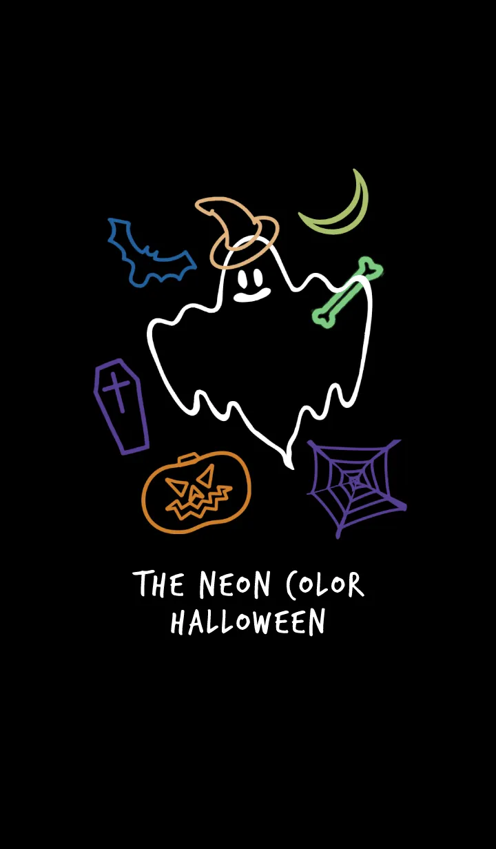 [LINE着せ替え] ネオンカラー ハロウィン 63の画像1