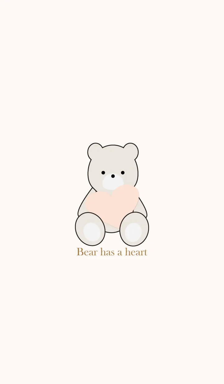 [LINE着せ替え] Bear has a heart 25の画像1