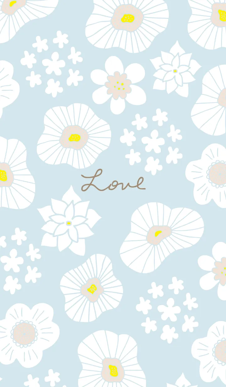 [LINE着せ替え] 白い花と小花2の画像1