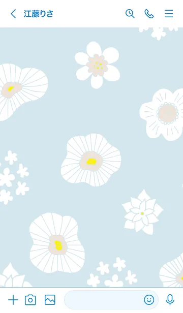 [LINE着せ替え] 白い花と小花2の画像3