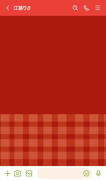 [LINE着せ替え] Apple Red Plaid Theme (JP)の画像3