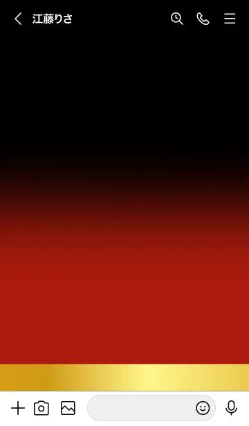 [LINE着せ替え] Apple Red in Gold Black (JP)の画像3