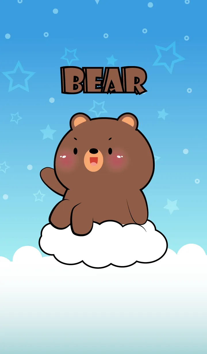 [LINE着せ替え] Cute Bear In Blue Sky Theme (JP)の画像1
