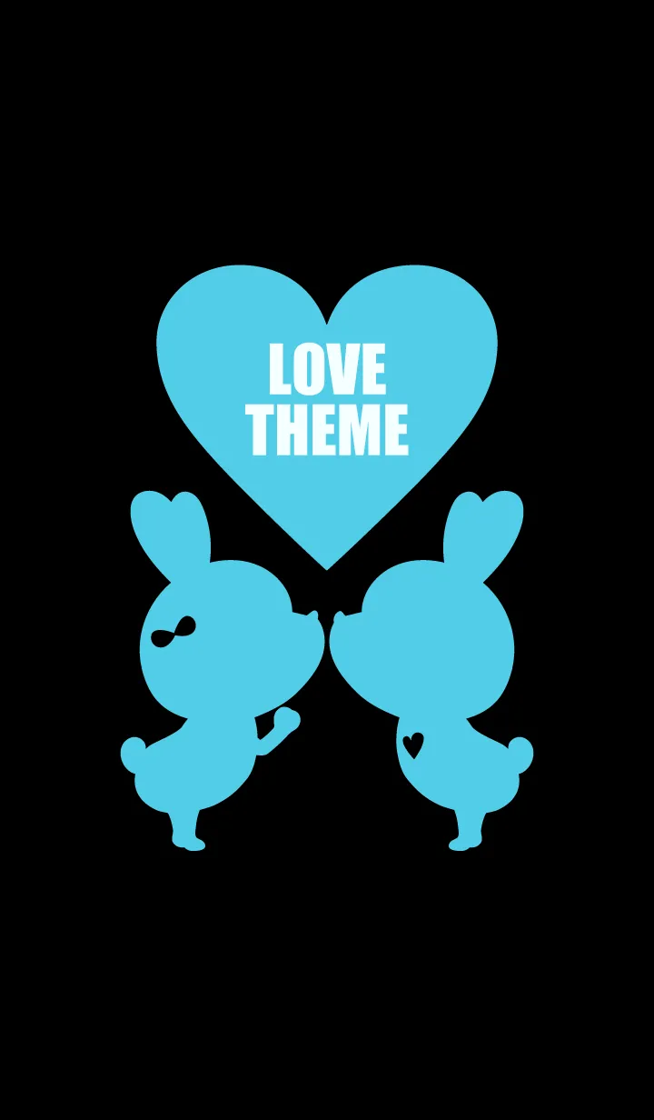 [LINE着せ替え] LOVE THEME BLACK & Blue 7の画像1
