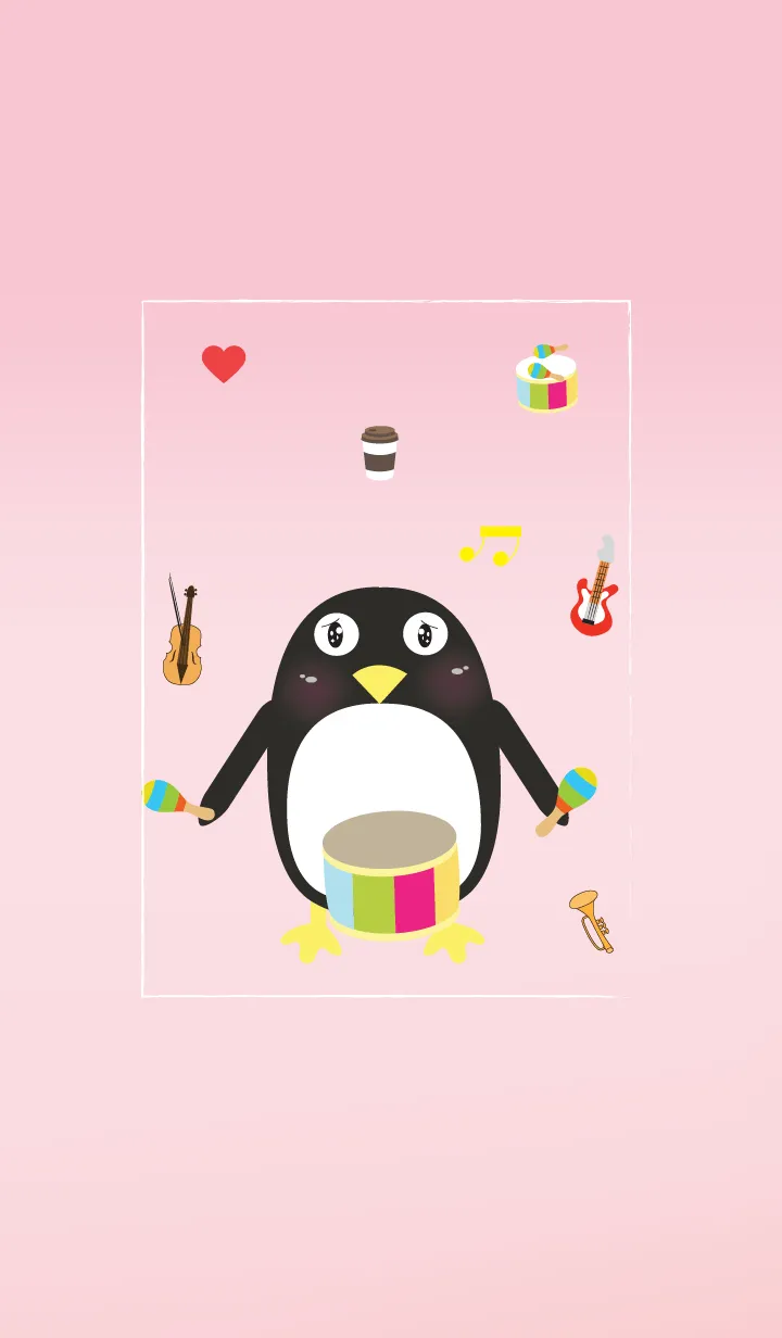 [LINE着せ替え] Cute penguin theme v.8 JPの画像1