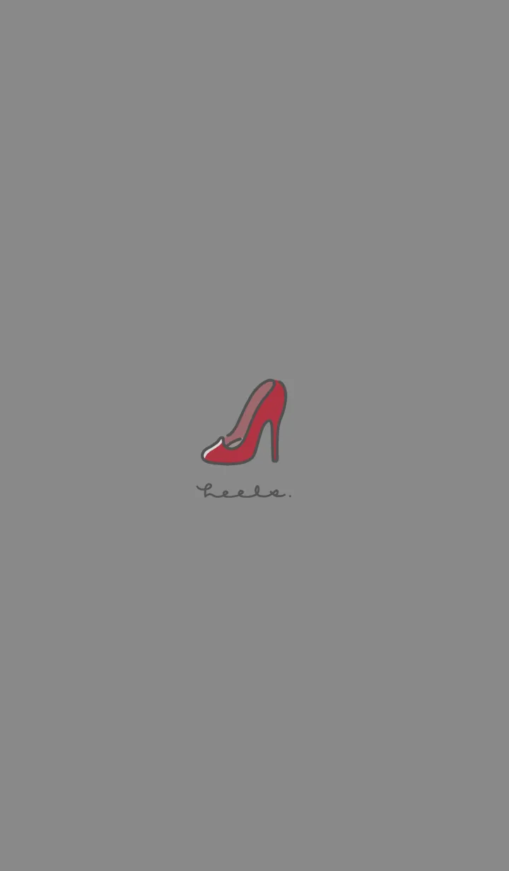 [LINE着せ替え] Heels /Red & Dark Grayの画像1