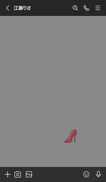 [LINE着せ替え] Heels /Red & Dark Grayの画像3