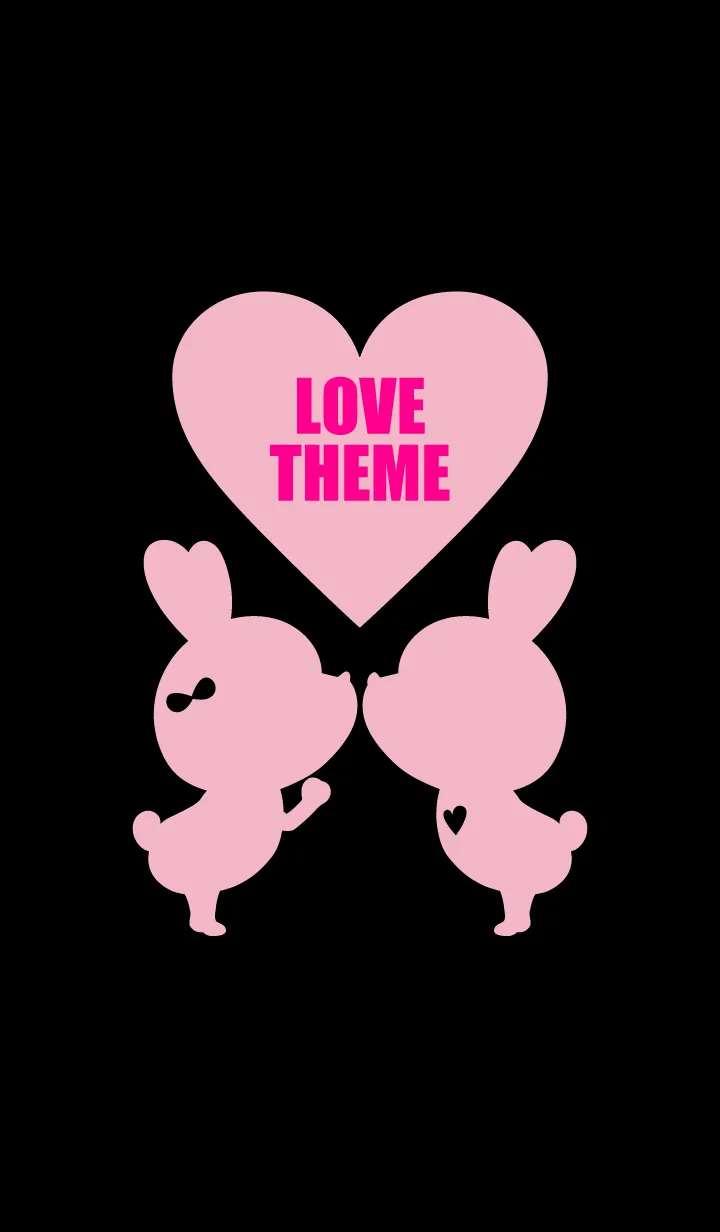 [LINE着せ替え] LOVE THEME BLACK & PINK..16の画像1