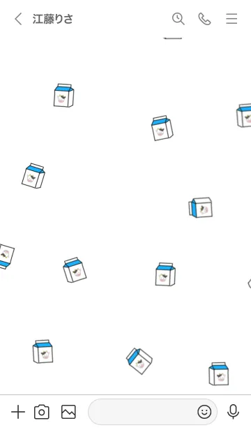 [LINE着せ替え] Milk Pattern (韓国語）の画像3