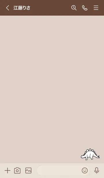 [LINE着せ替え] ブラウン : モノクロの恐竜着せ替えの画像3