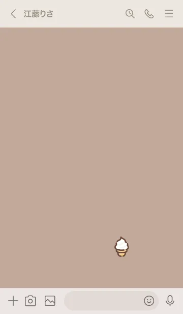 [LINE着せ替え] ソフトクリーム /ベージュブラウンの画像3