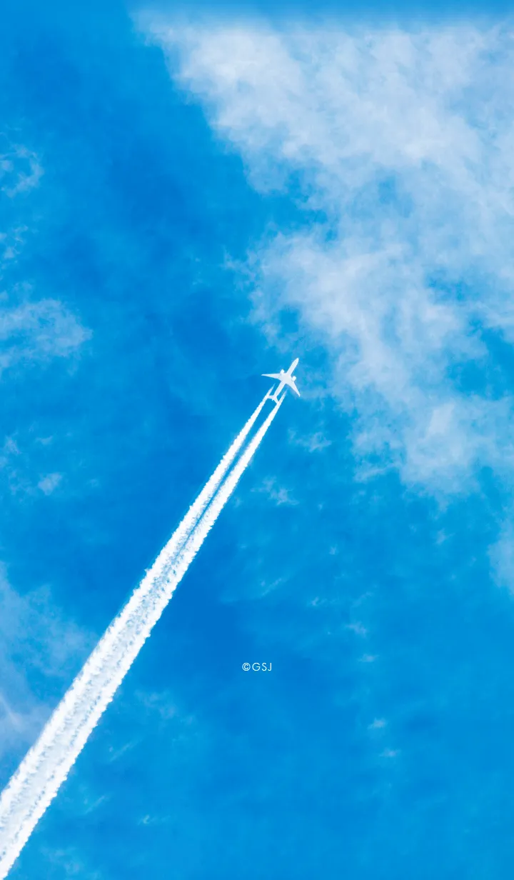 [LINE着せ替え] 癒しの効果アリ♪青空と飛行機雲の画像1