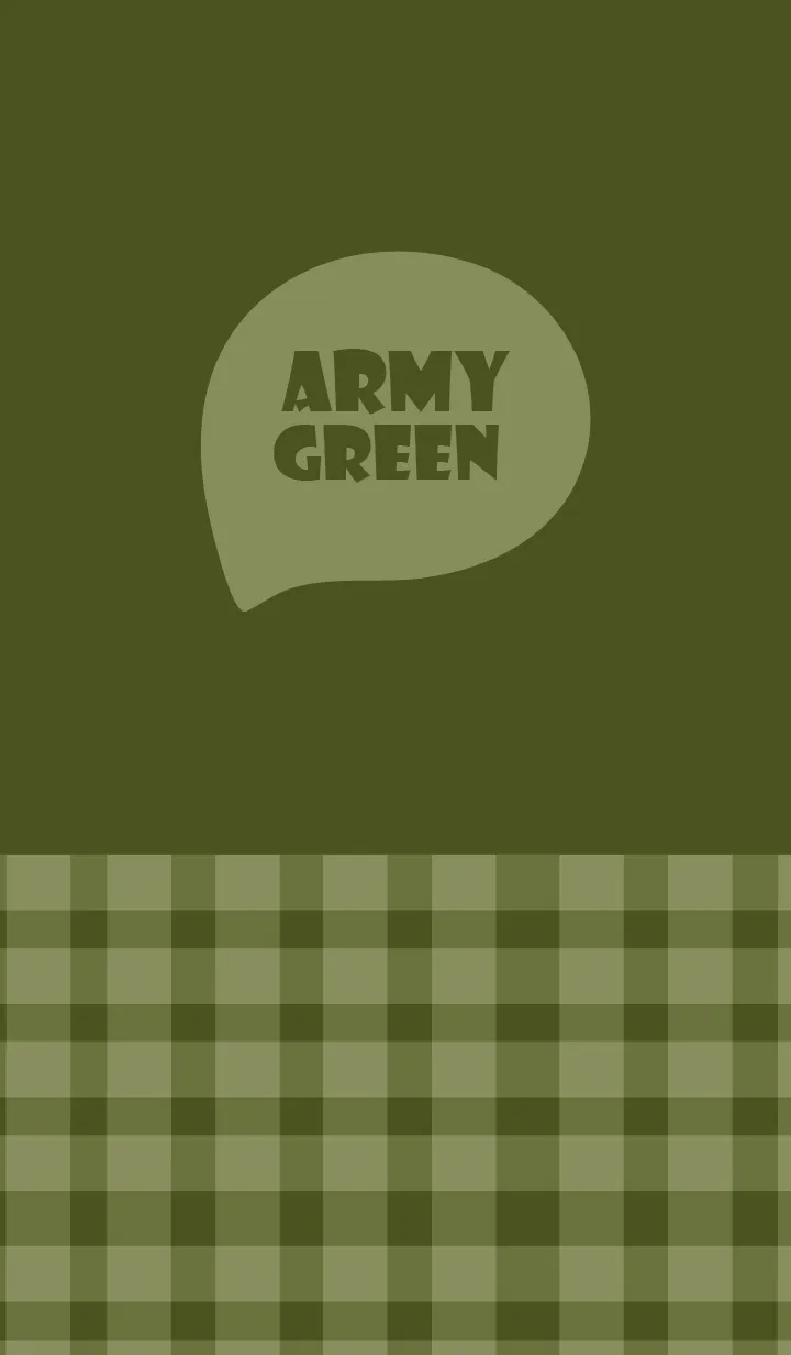 [LINE着せ替え] Army Green Plaid Theme (JP)の画像1