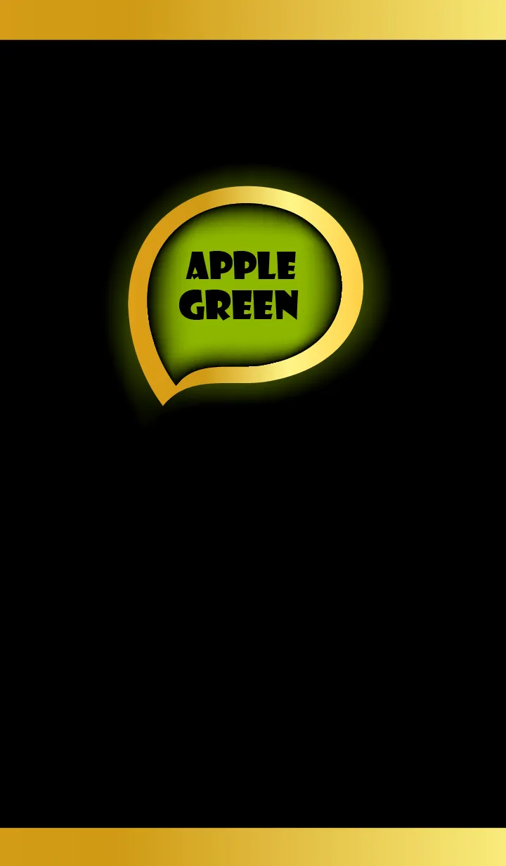 [LINE着せ替え] Apple Green in Gold Black (JP)の画像1