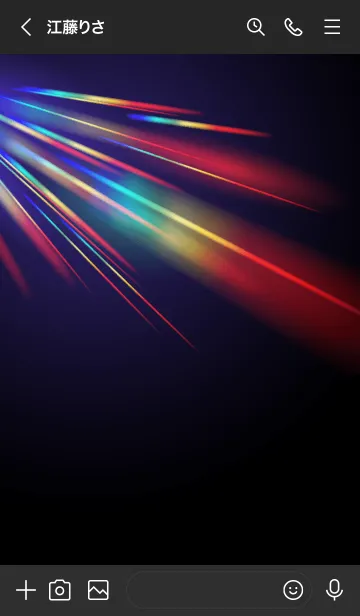 [LINE着せ替え] 魔法の虹の黒い背景の画像3