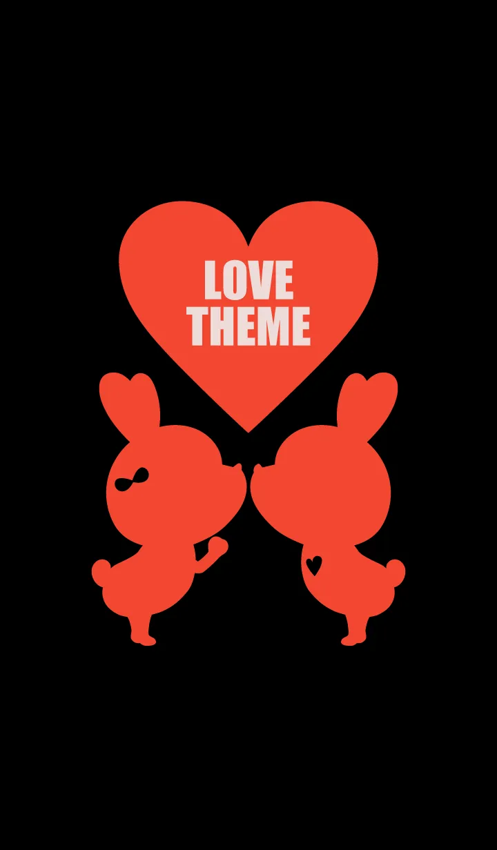 [LINE着せ替え] LOVE THEME BLACK & Red 9の画像1