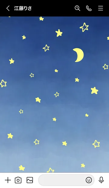 [LINE着せ替え] 三日月と星ときれいなお空11の画像3