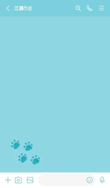 [LINE着せ替え] ねこの落書き(ターコイズ×イエロー)の画像3