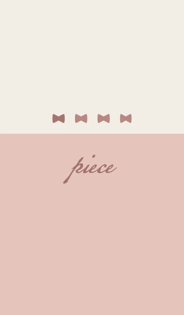 [LINE着せ替え] ピンクベージュ <リボン>の画像1