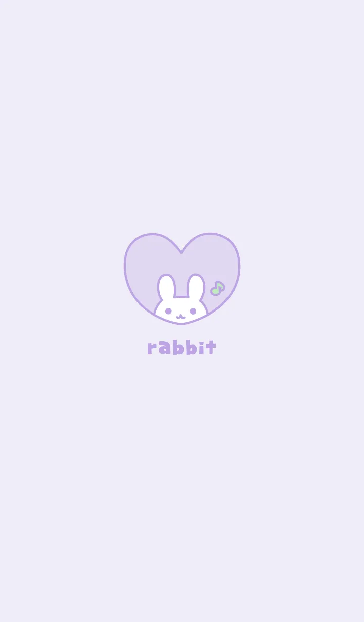 [LINE着せ替え] Rabbits Musical note / Purpleの画像1