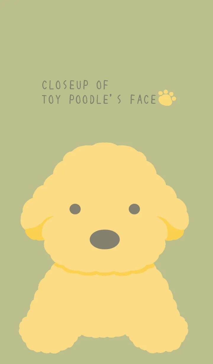 [LINE着せ替え] シンプルなトイプードル/ピスタチオの画像1