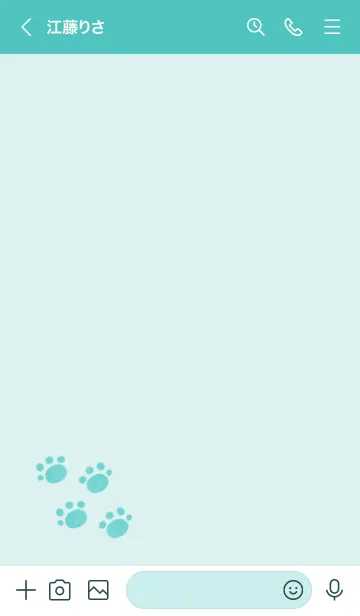 [LINE着せ替え] くまの落書き(シーグリーン)の画像3