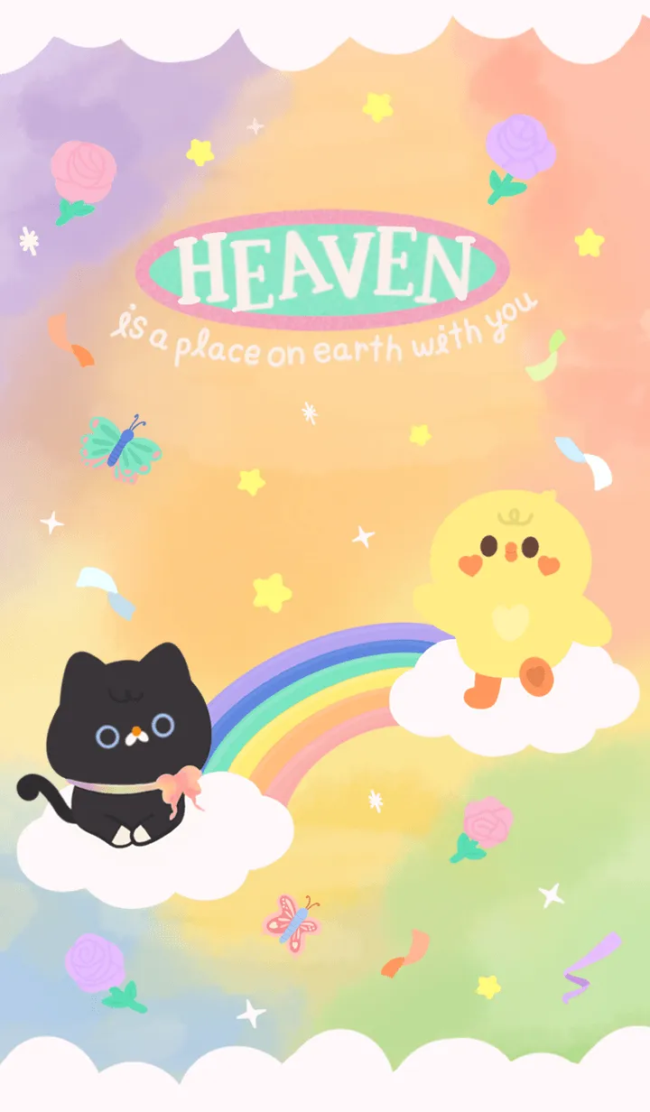 [LINE着せ替え] Heaven is a place on earth with you :-)の画像1