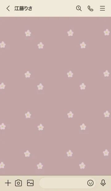 [LINE着せ替え] 可愛いくすみピンクとふんわりお花。の画像3