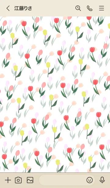 [LINE着せ替え] チューリップ♥️ボタニカル着せかえの画像3