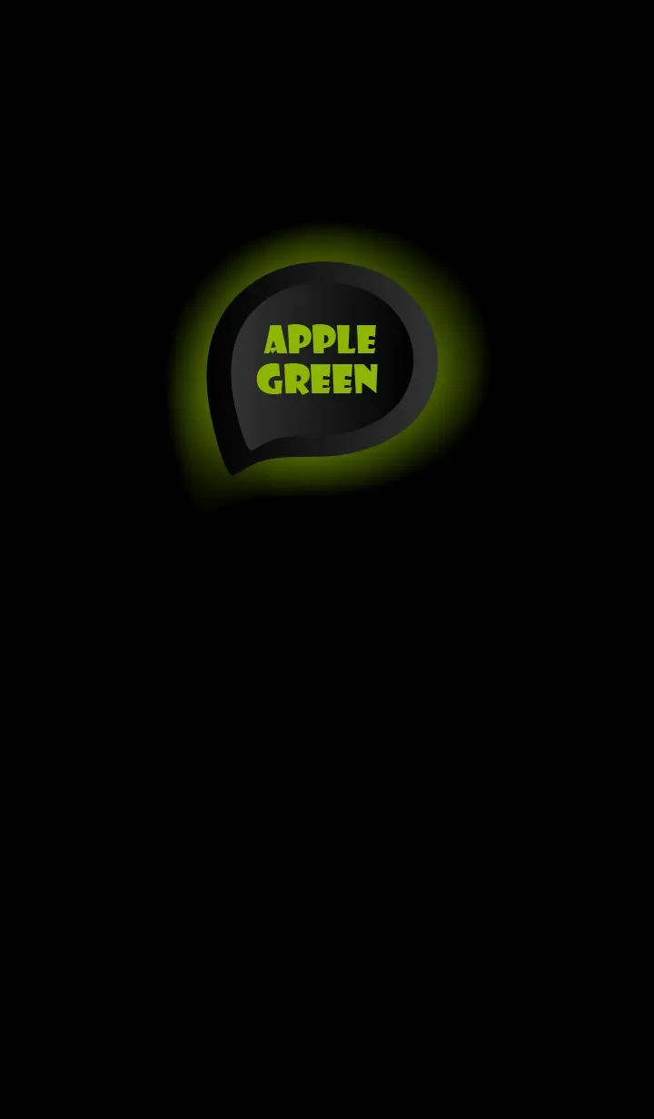 [LINE着せ替え] Apple Green With Black Theme (JP)の画像1