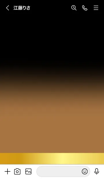 [LINE着せ替え] Almond Brown in Gold Black (JP)の画像3