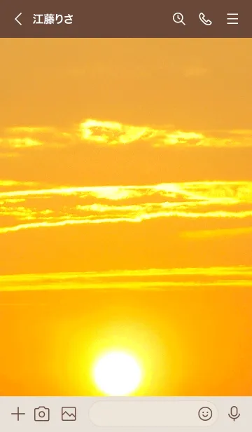 [LINE着せ替え] 心身が癒される黄昏時の海は夕陽が和みますの画像3