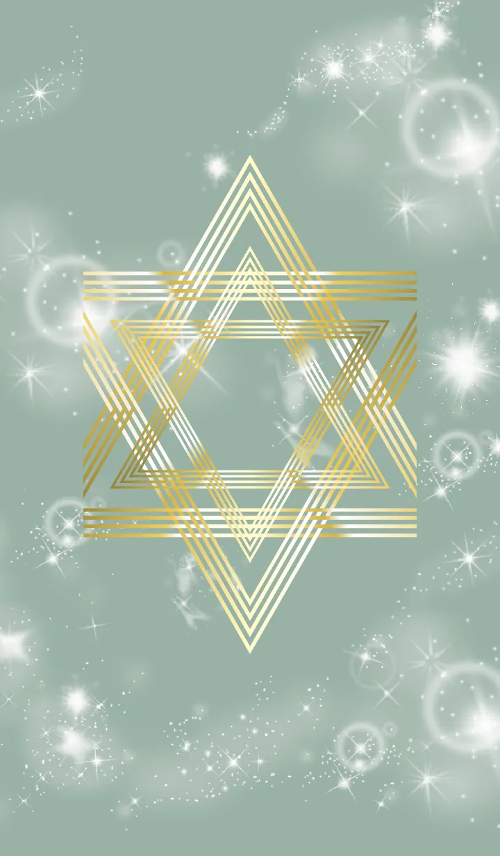 [LINE着せ替え] ベージュとカーキ : 幸運の六芒星の画像1