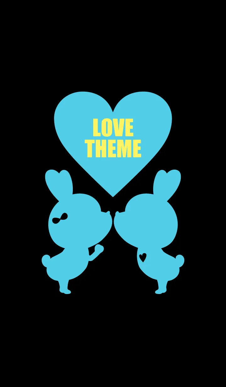 [LINE着せ替え] LOVE THEME BLACK & Blue 10の画像1