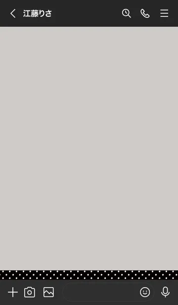 [LINE着せ替え] グレイッシュ水玉スマイル8の画像3