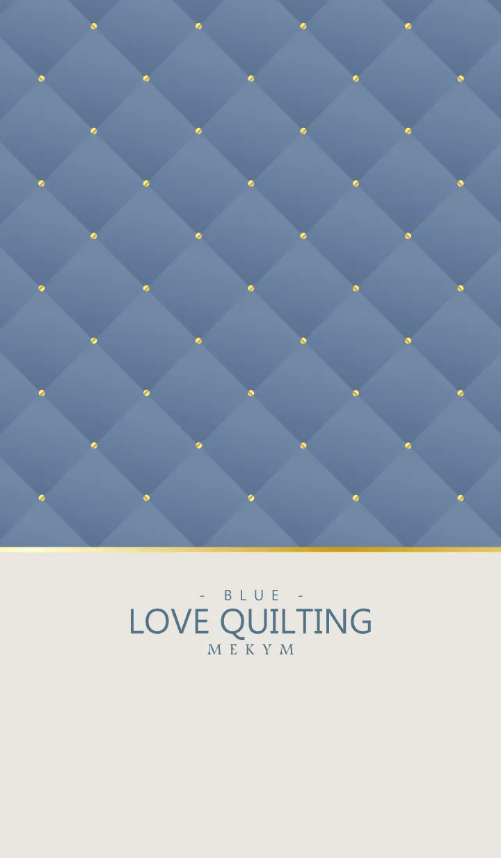 [LINE着せ替え] LOVE QUILTING-DUSKY BLUE 6の画像1