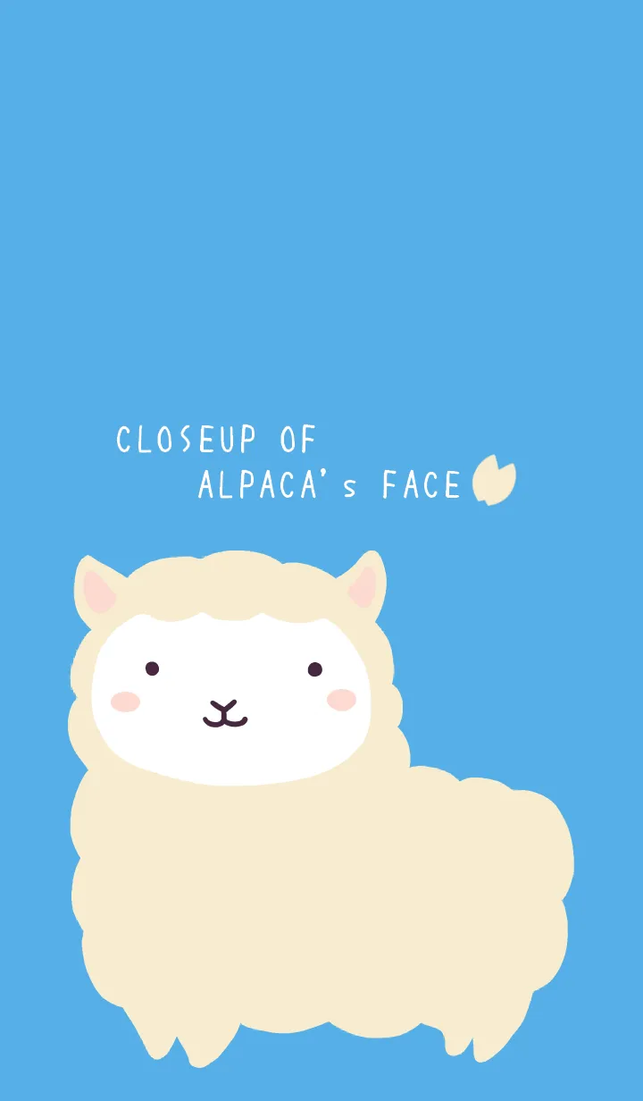 [LINE着せ替え] シンプルなアルパカの着せかえ/ブルーの画像1