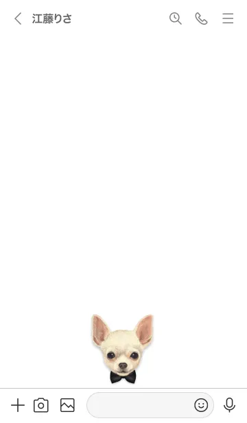 [LINE着せ替え] リボン犬 - チワワ - 02 - 黒の画像3