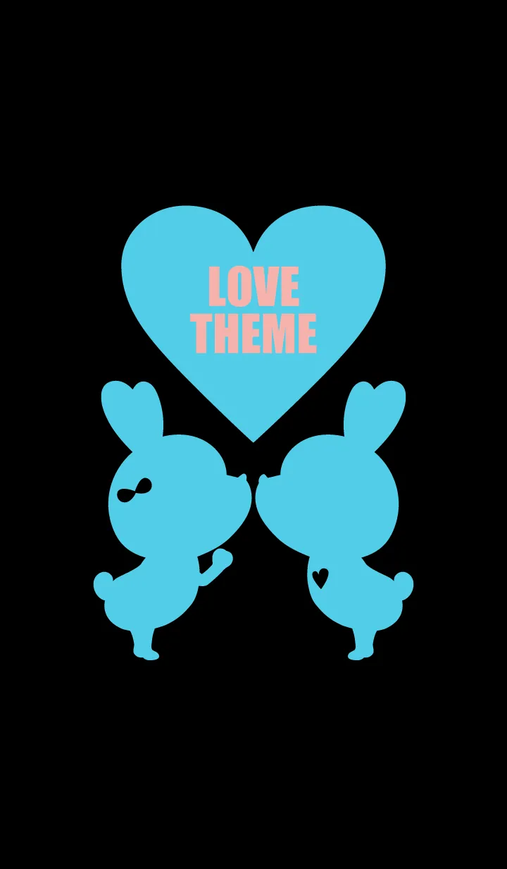 [LINE着せ替え] LOVE THEME BLACK & Blue 11の画像1