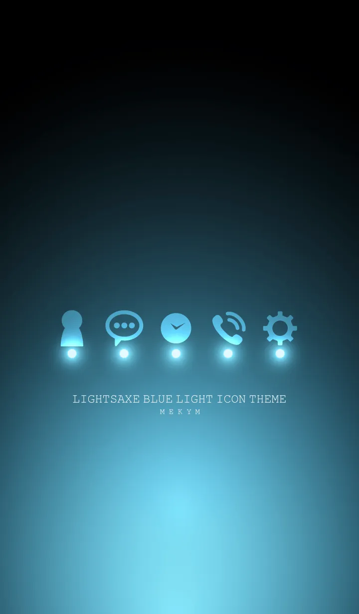 [LINE着せ替え] LIGHTSAXE BLUE LIGHT ICON THEMEの画像1