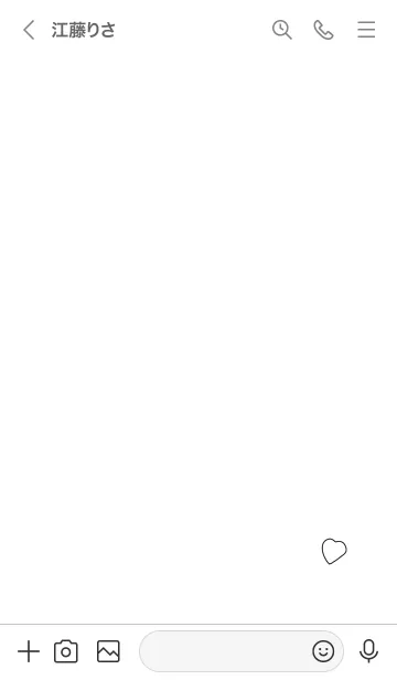 [LINE着せ替え] シンプルホワイト×ハート。の画像3