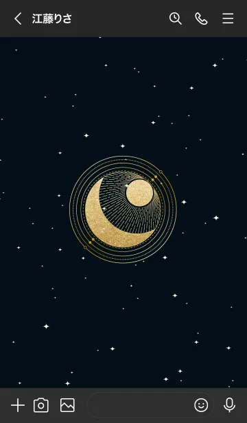 [LINE着せ替え] ゴールデン 太陽と月の天体のアイコンの画像3