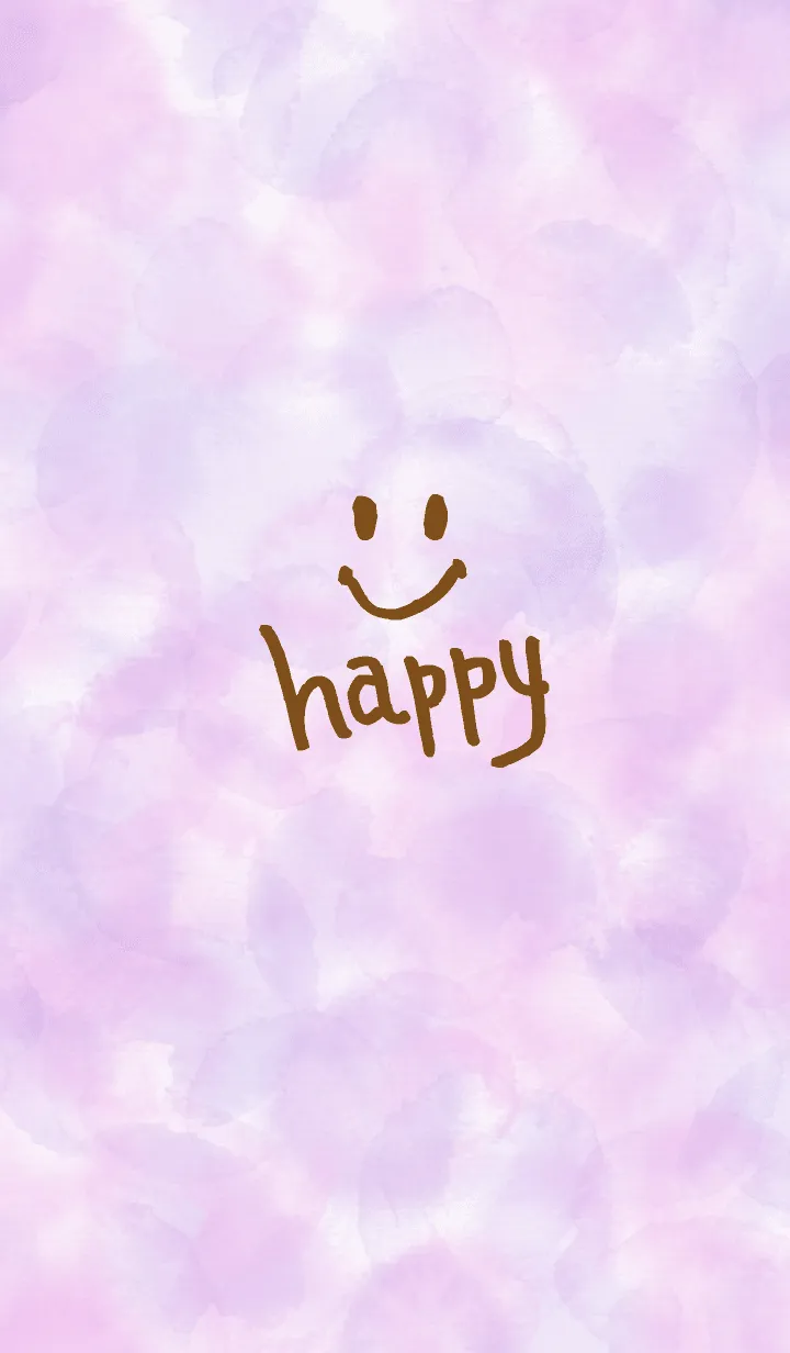 [LINE着せ替え] スマイル-水彩紫色17-の画像1