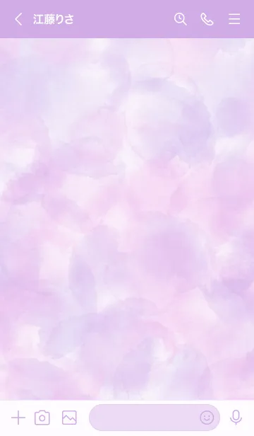[LINE着せ替え] スマイル-水彩紫色17-の画像3