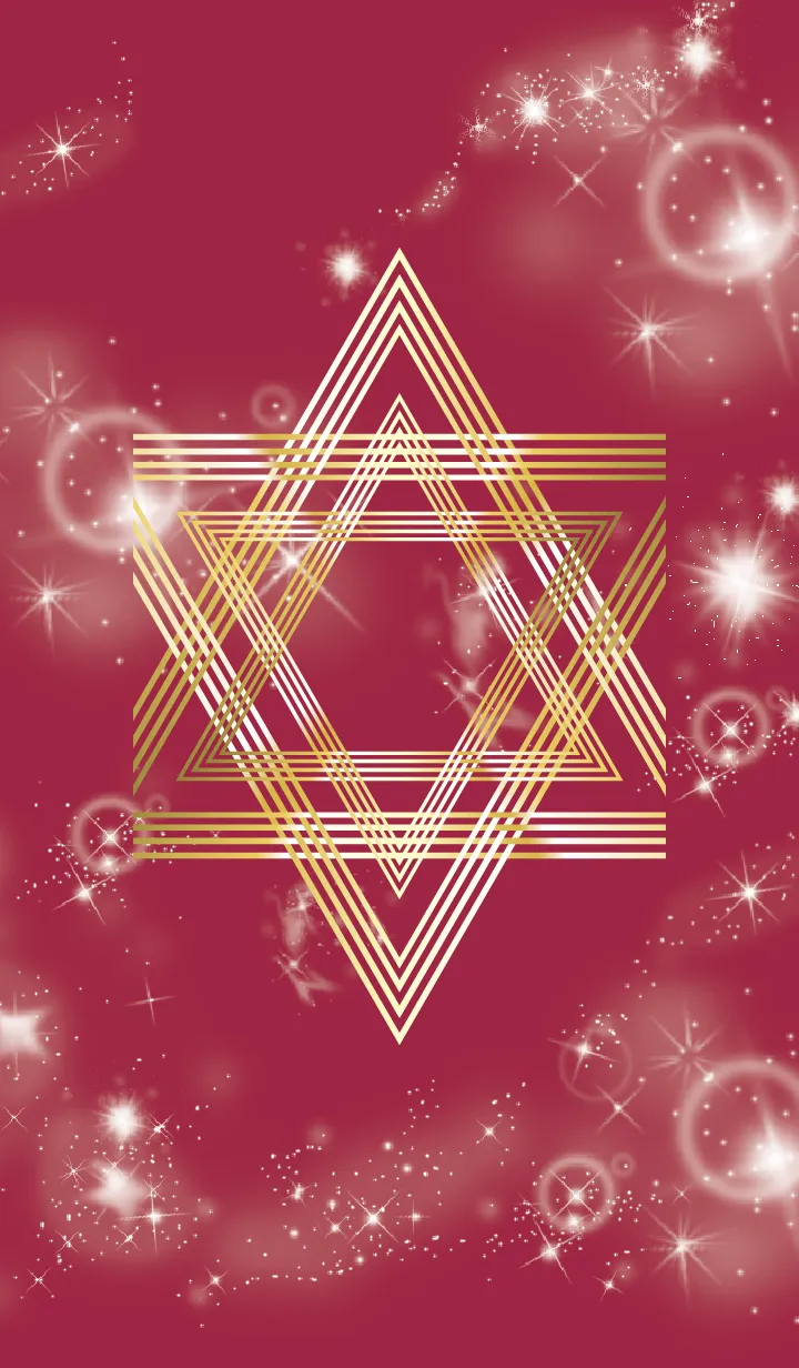 [LINE着せ替え] ボルドー : 幸運の六芒星の画像1