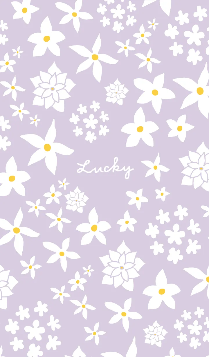 [LINE着せ替え] シンプル 白い花22の画像1