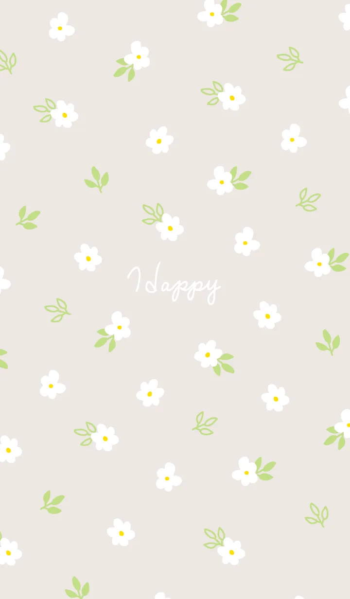 [LINE着せ替え] 白い小花 くすみカラー30の画像1